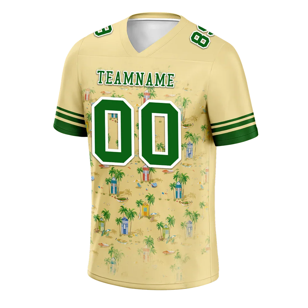 Custom Yellow Hawaii Green Personalized Authentic Football Jersey FBJ02-bc0fa9b - Coolcustomize
