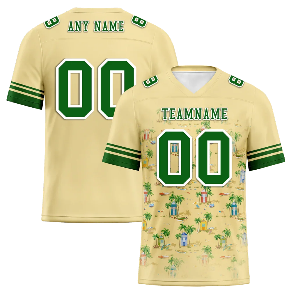 Custom Yellow Hawaii Green Personalized Authentic Football Jersey FBJ02-bc0fa9b - Coolcustomize