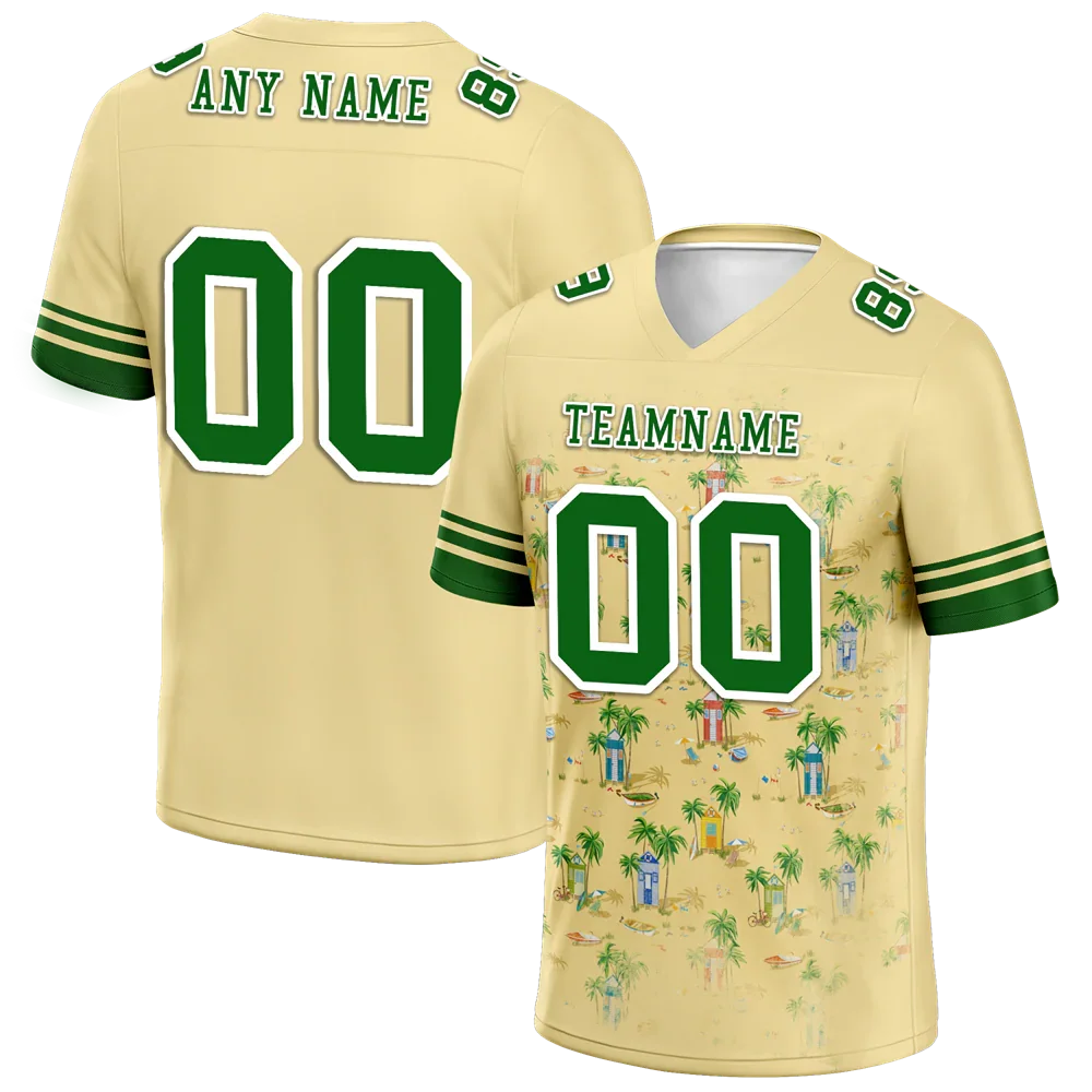 Custom Yellow Hawaii Green Personalized Authentic Football Jersey FBJ02-bc0fa9b - Coolcustomize