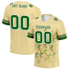 Custom Yellow Hawaii Green Personalized Authentic Football Jersey FBJ02-bc0fa9b