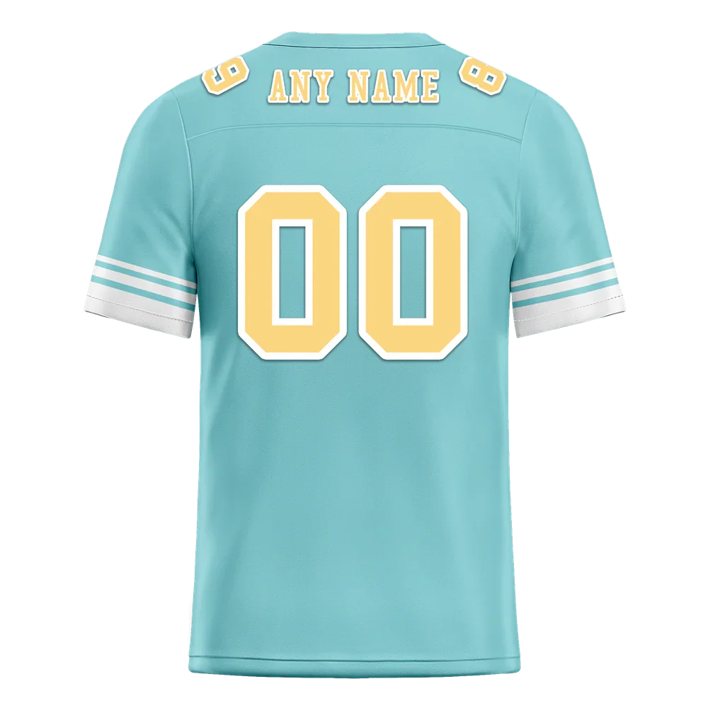 Custom Aqua Hawaii Yellow Personalized Authentic Football Jersey FBJ02-bc0fa9e - Coolcustomize