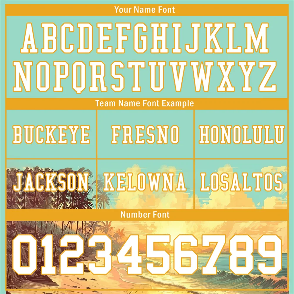 Custom Aqua Yellow Hawaii White Personalized Authentic Football Jersey FBJ02-bc0fb00 - Coolcustomize