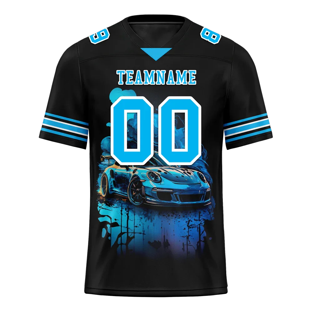 Custom Black Drift Fashion Aqua Personalized Authentic Football Jersey FBJ02-bc0fb0a - Coolcustomize