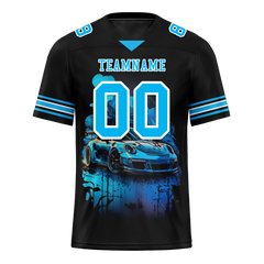 Custom Black Drift Fashion Aqua Personalized Authentic Football Jersey FBJ02-bc0fb0a