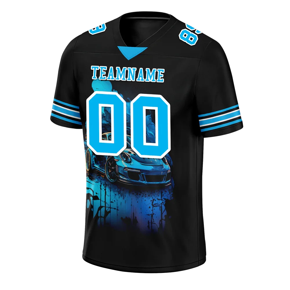 Custom Black Drift Fashion Aqua Personalized Authentic Football Jersey FBJ02-bc0fb0a - Coolcustomize