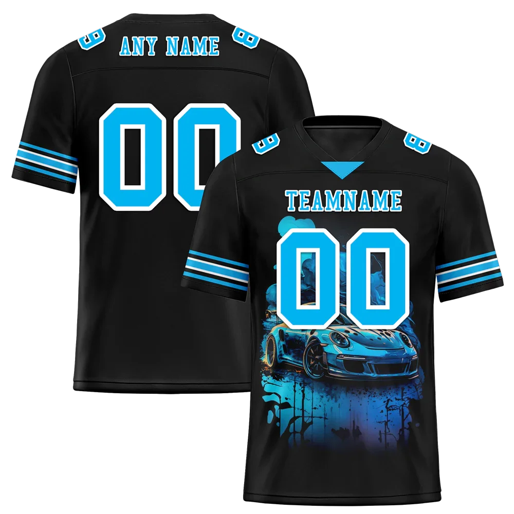 Custom Black Drift Fashion Aqua Personalized Authentic Football Jersey FBJ02-bc0fb0a - Coolcustomize