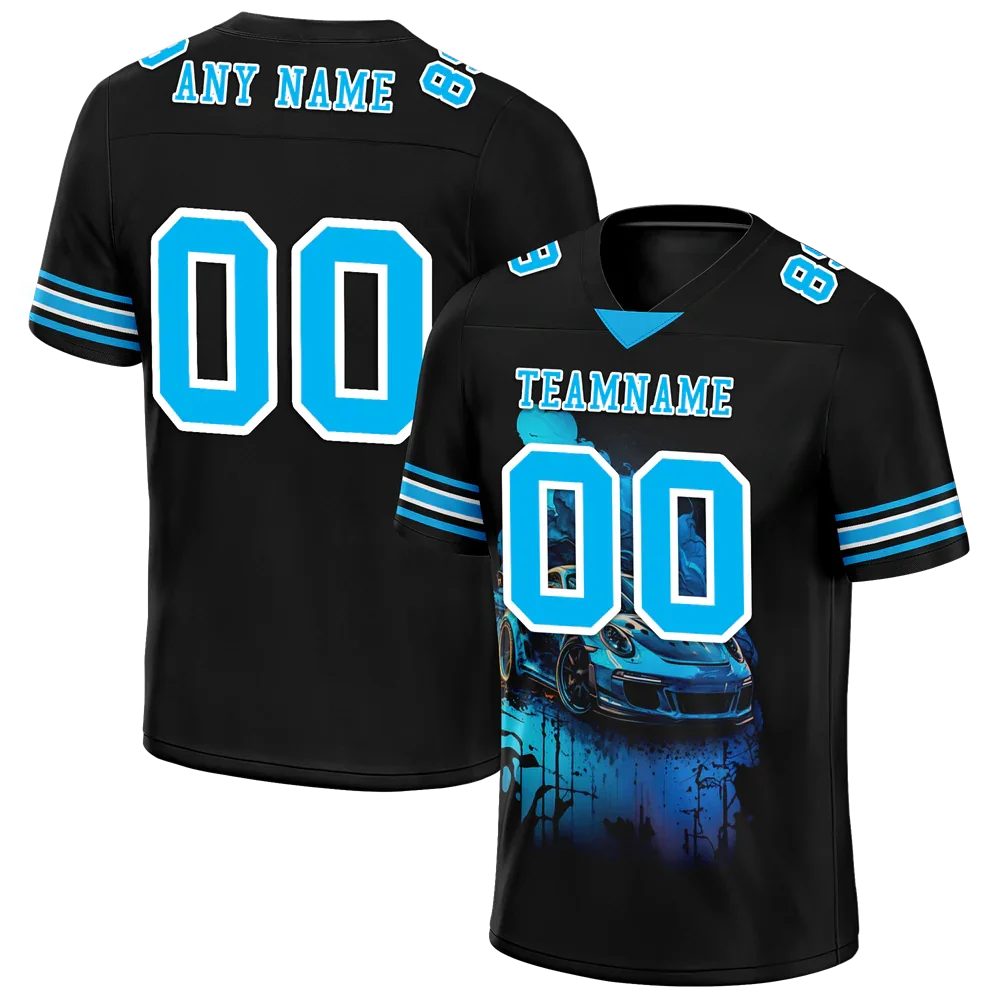 Custom Black Drift Fashion Aqua Personalized Authentic Football Jersey FBJ02-bc0fb0a - Coolcustomize