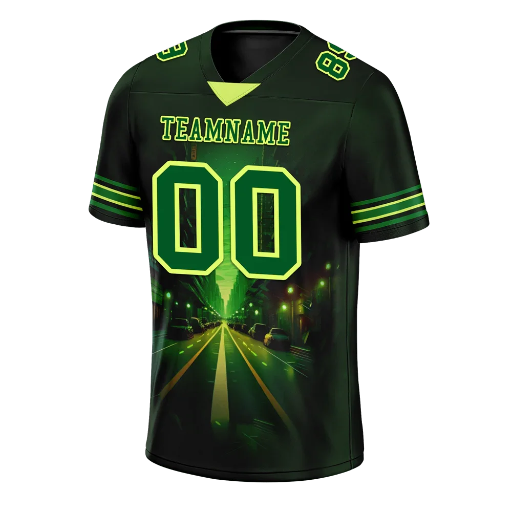 Custom Black Drift Fashion Green Personalized Authentic Football Jersey FBJ02-bc0fb0b - Coolcustomize