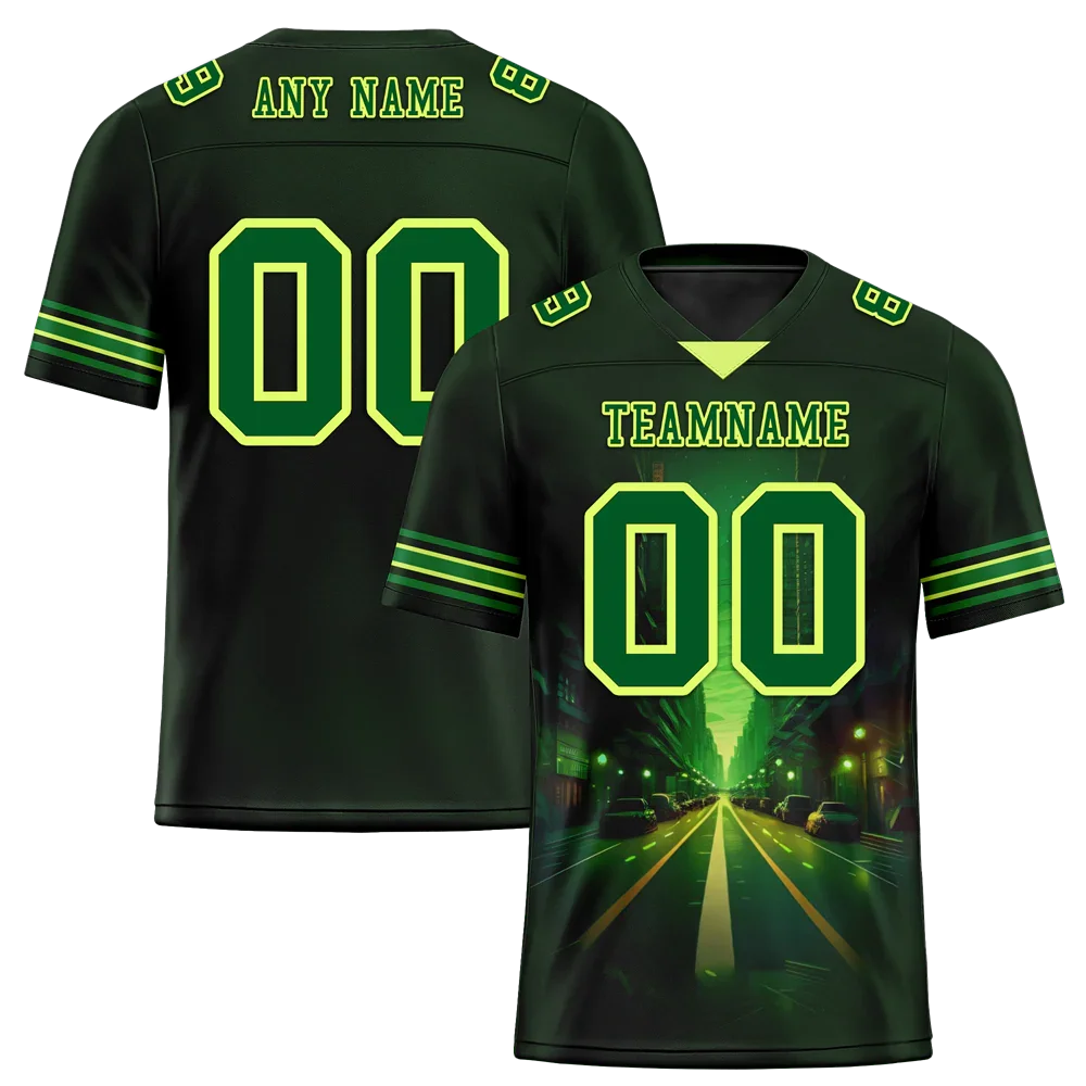 Custom Black Drift Fashion Green Personalized Authentic Football Jersey FBJ02-bc0fb0b - Coolcustomize