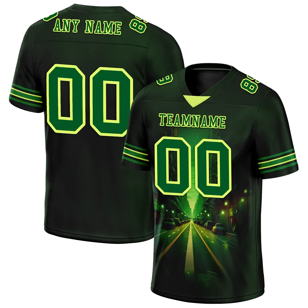 Custom Black Drift Fashion Green Personalized Authentic Football Jersey FBJ02-bc0fb0b - Coolcustomize
