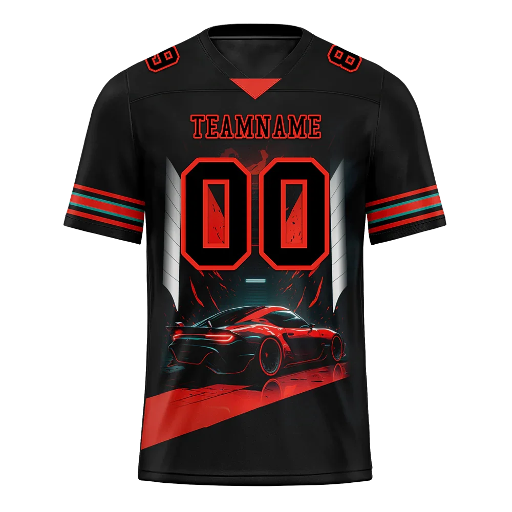 Custom Black Red Drift Fashion Black Personalized Authentic Football Jersey FBJ02-bc0fb0d - Coolcustomize