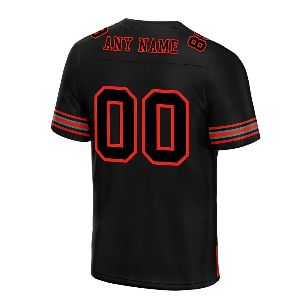 Custom Black Red Drift Fashion Black Personalized Authentic Football Jersey FBJ02-bc0fb0d - Coolcustomize