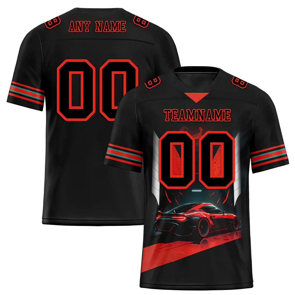 Custom Black Red Drift Fashion Black Personalized Authentic Football Jersey FBJ02-bc0fb0d - Coolcustomize