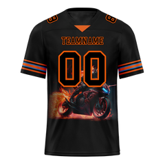 Custom Black Orange Drift Fashion Black Personalized Authentic Football Jersey FBJ02-bc0fb0e