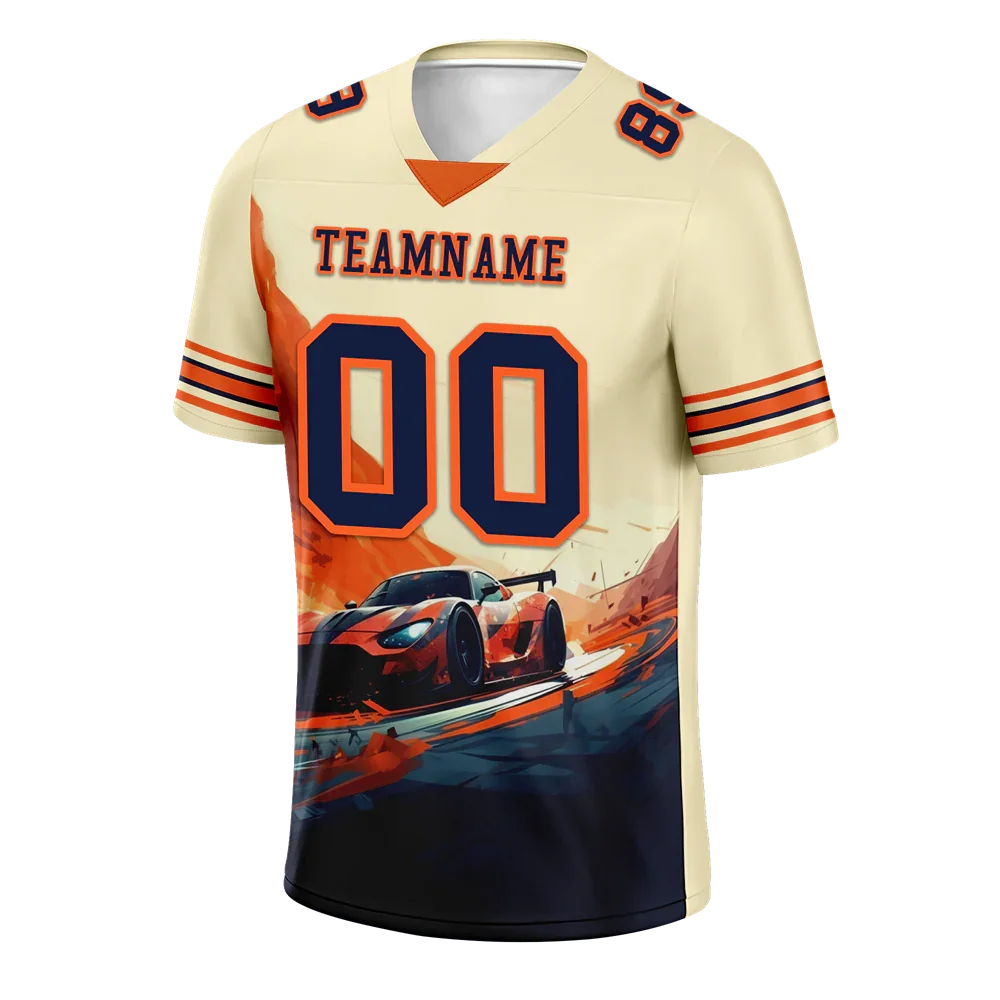 Custom Yellow Orange Drift Fashion Black Personalized Authentic Football Jersey FBJ02-bc0fb0f - Coolcustomize