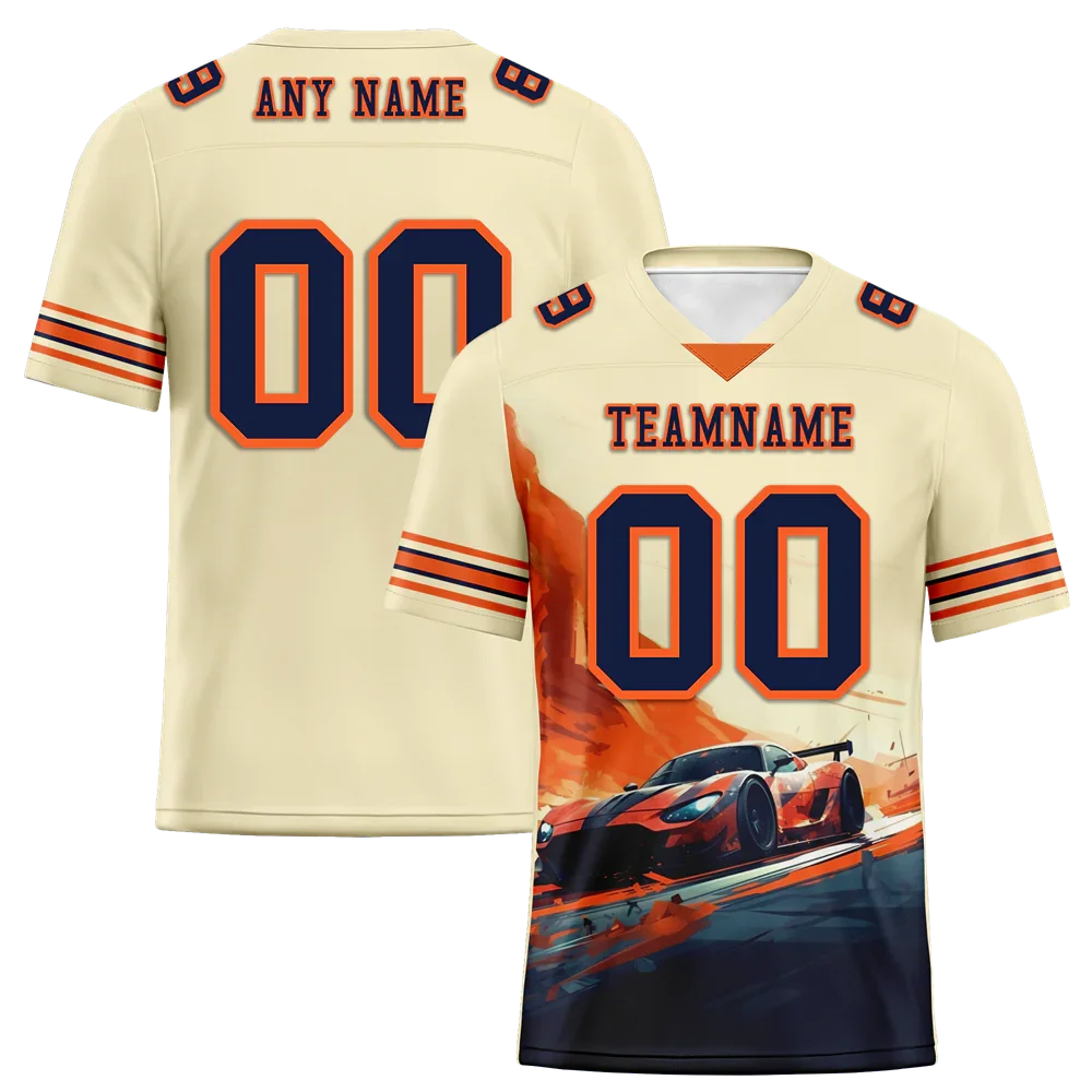 Custom Yellow Orange Drift Fashion Black Personalized Authentic Football Jersey FBJ02-bc0fb0f - Coolcustomize