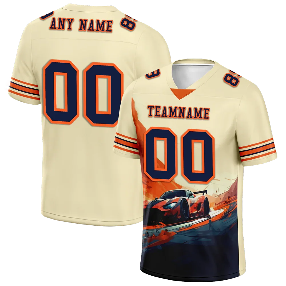Custom Yellow Orange Drift Fashion Black Personalized Authentic Football Jersey FBJ02-bc0fb0f - Coolcustomize