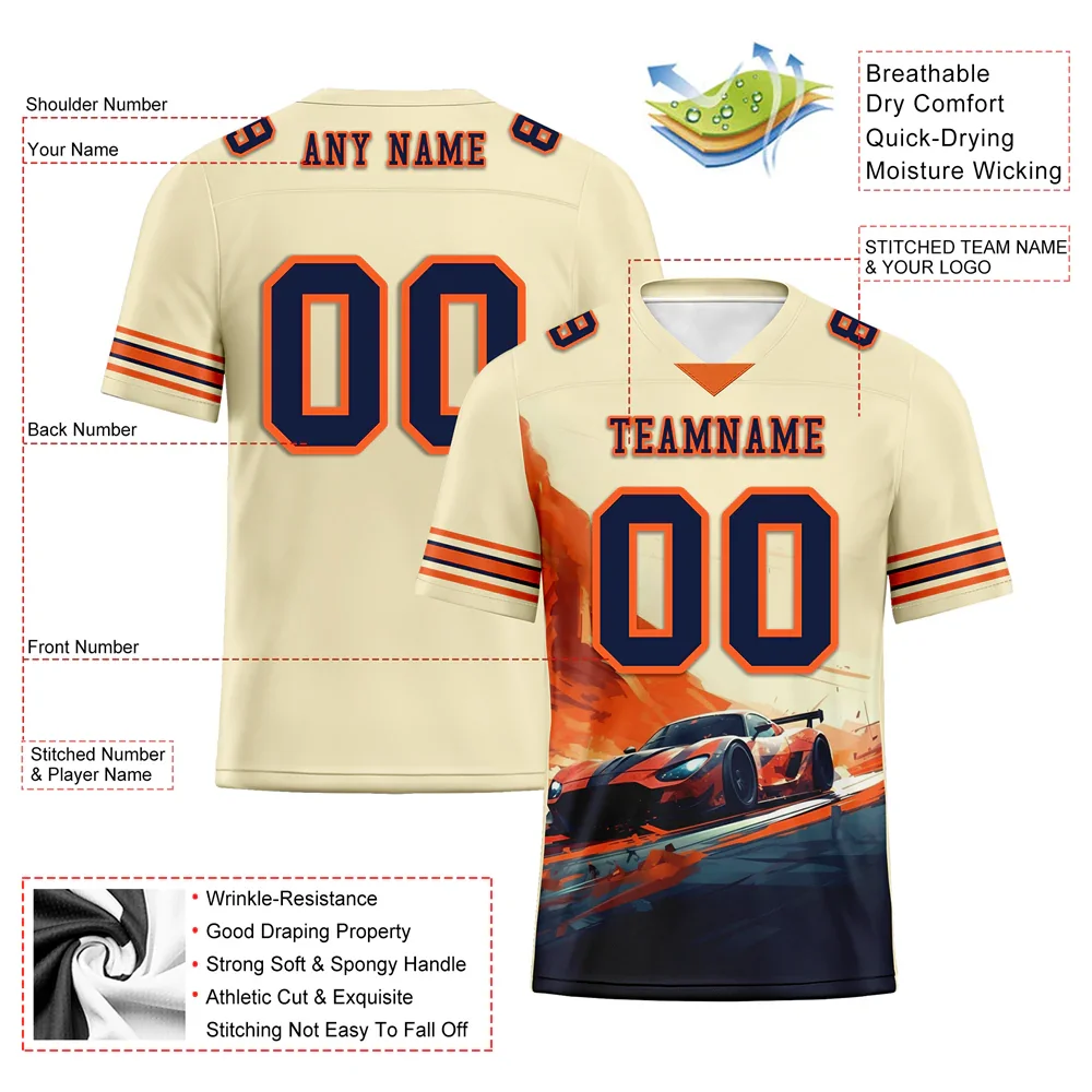 Custom Yellow Orange Drift Fashion Black Personalized Authentic Football Jersey FBJ02-bc0fb0f - Coolcustomize