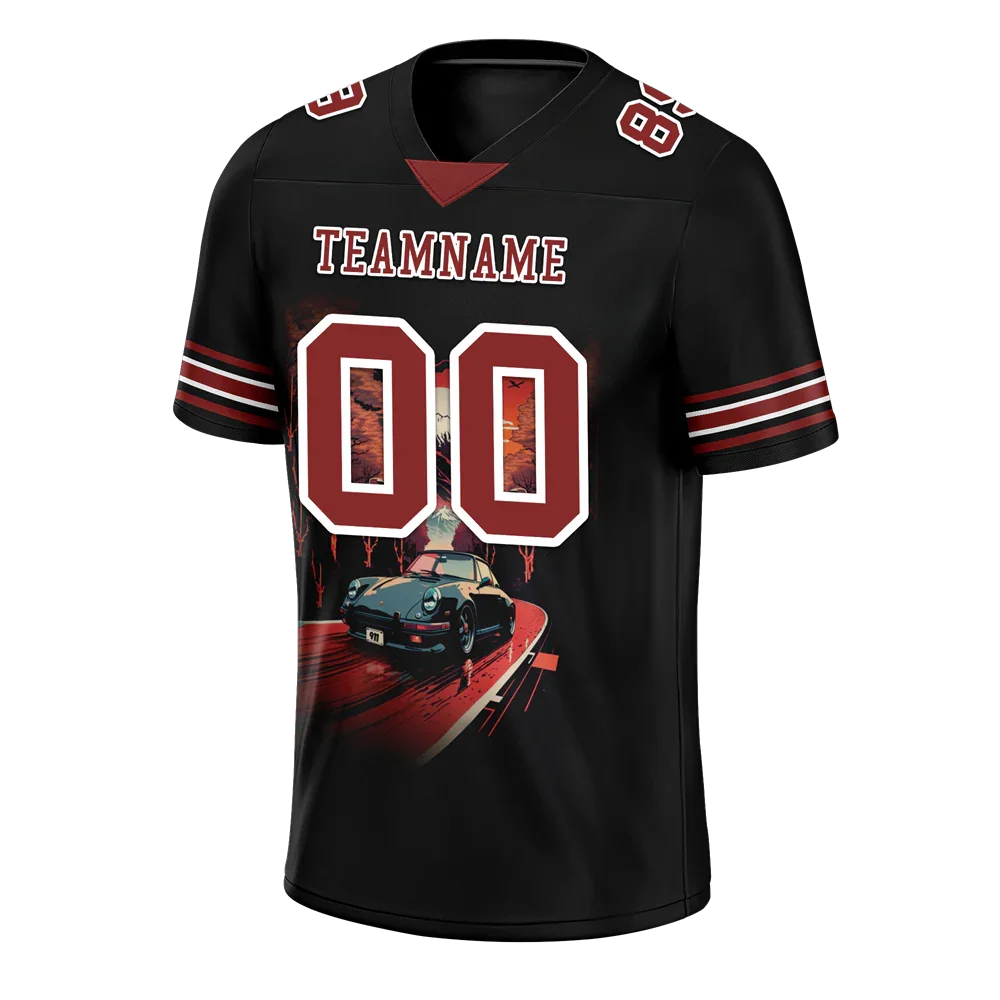 Custom Black Drift Fashion Brown Personalized Authentic Football Jersey FBJ02-bc0fb07 - Coolcustomize