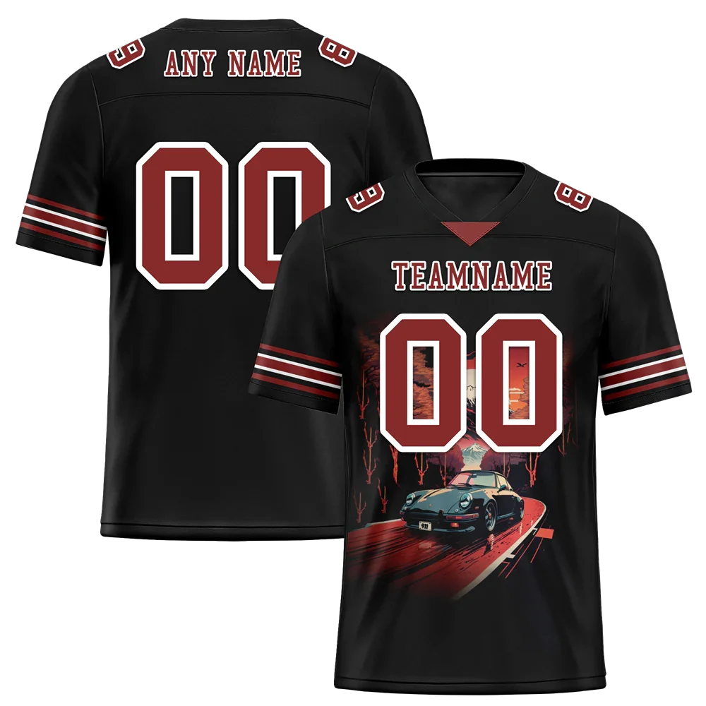 Custom Black Drift Fashion Brown Personalized Authentic Football Jersey FBJ02-bc0fb07 - Coolcustomize