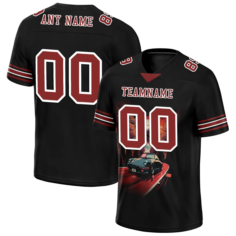 Custom Black Drift Fashion Brown Personalized Authentic Football Jersey FBJ02-bc0fb07 - Coolcustomize
