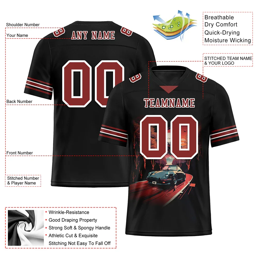 Custom Black Drift Fashion Brown Personalized Authentic Football Jersey FBJ02-bc0fb07 - Coolcustomize