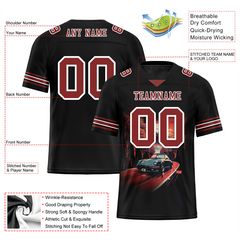 Custom Black Drift Fashion Brown Personalized Authentic Football Jersey FBJ02-bc0fb07