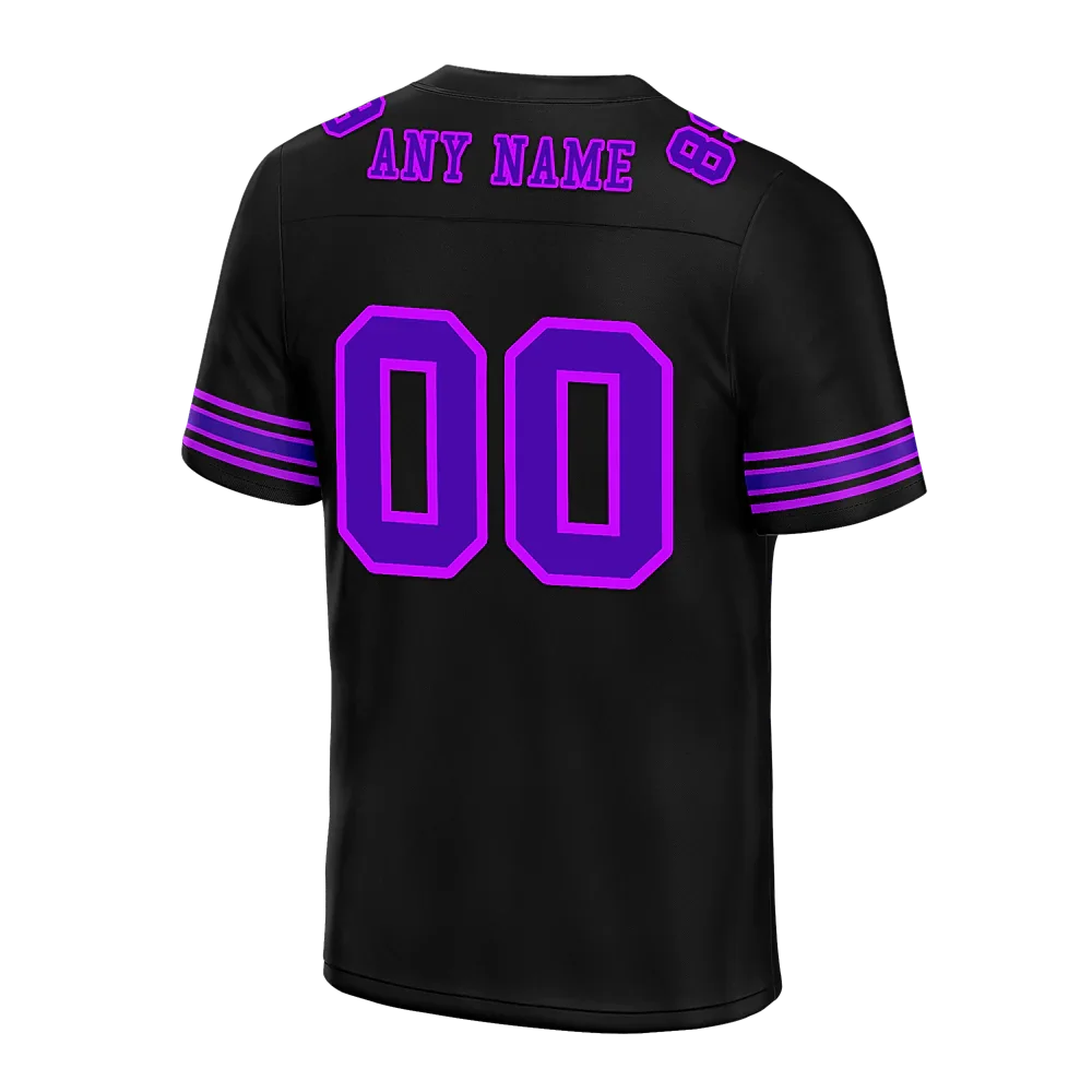 Custom Black Drift Fashion Purple Personalized Authentic Football Jersey FBJ02-bc0fb08 - Coolcustomize