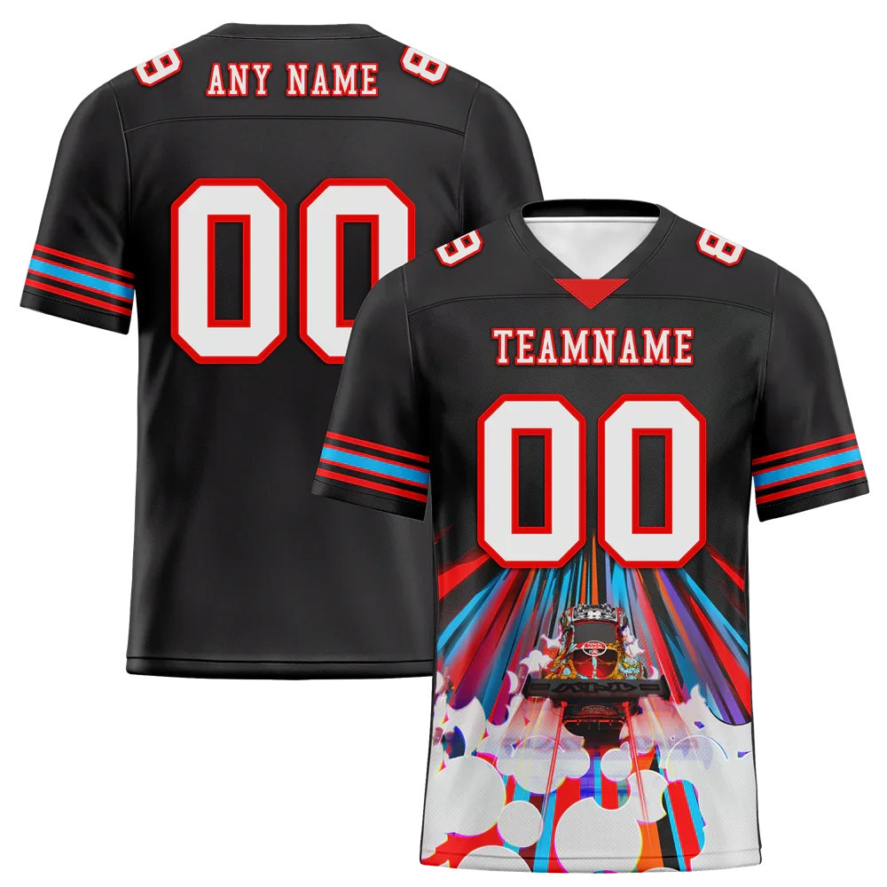 Custom Black Drift Fashion White Personalized Authentic Football Jersey FBJ02-bc0fba0 - Coolcustomize