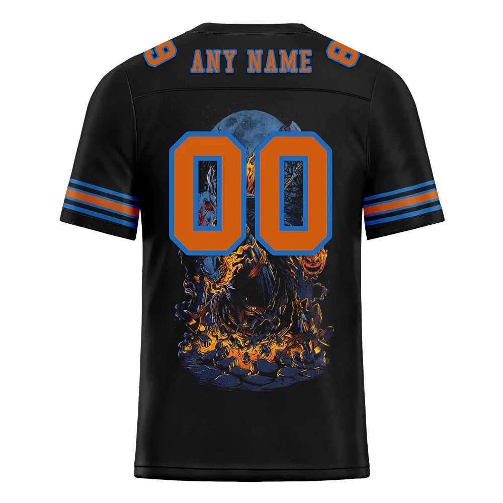 Custom Black Skull Fashion Brown Personalized Authentic Football Jersey FBJ02-bc0fbab - Coolcustomize