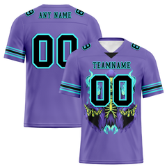 Custom Purple Skull Fashion Black Personalized Authentic Football Jersey FBJ02-bc0fbad