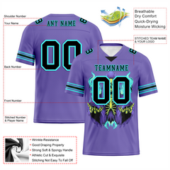 Custom Purple Skull Fashion Black Personalized Authentic Football Jersey FBJ02-bc0fbad