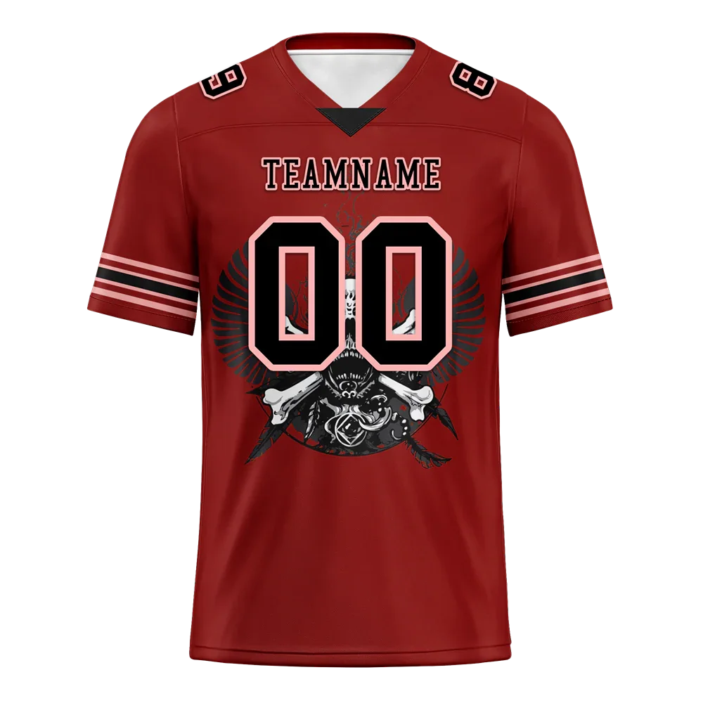 Custom Brown Skull Fashion Black Personalized Authentic Football Jersey FBJ02-bc0fbae - Coolcustomize