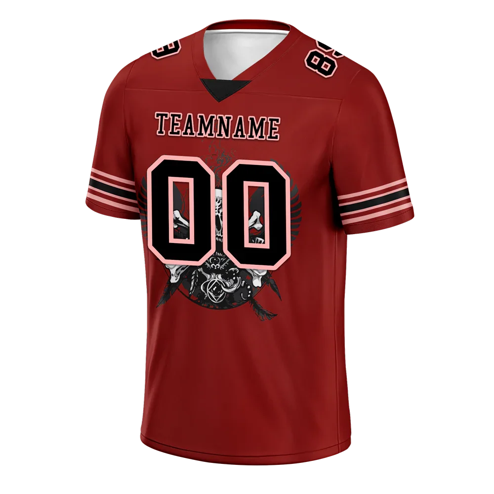 Custom Brown Skull Fashion Black Personalized Authentic Football Jersey FBJ02-bc0fbae - Coolcustomize