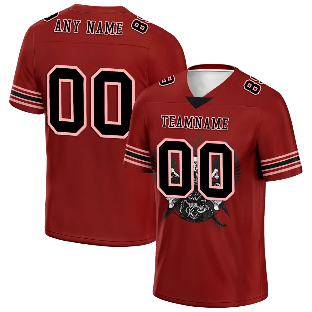 Custom Brown Skull Fashion Black Personalized Authentic Football Jersey FBJ02-bc0fbae - Coolcustomize