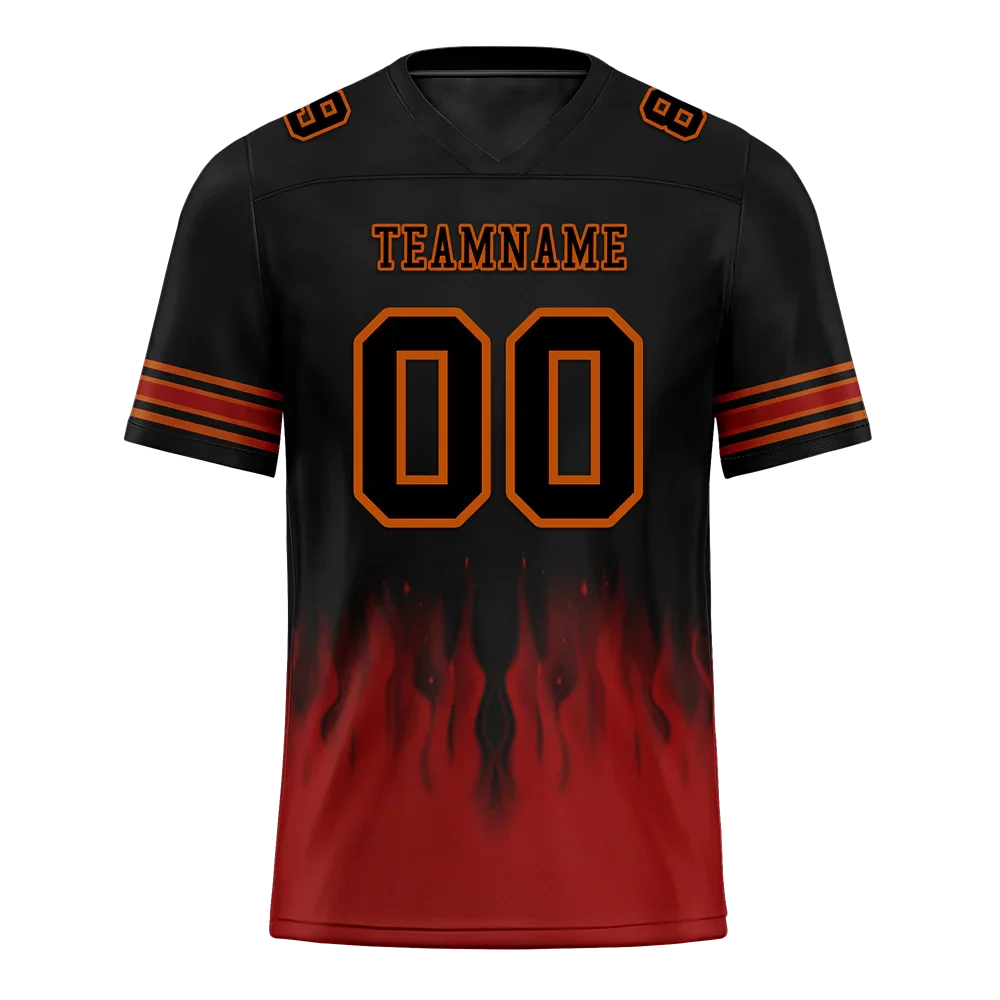Custom Black Brown Skull Fashion Black Personalized Authentic Football Jersey FBJ02-bc0fba7 - Coolcustomize