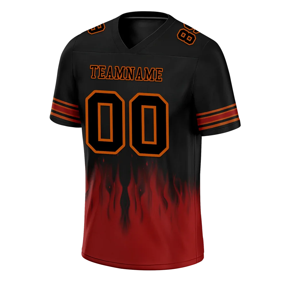 Custom Black Brown Skull Fashion Black Personalized Authentic Football Jersey FBJ02-bc0fba7 - Coolcustomize