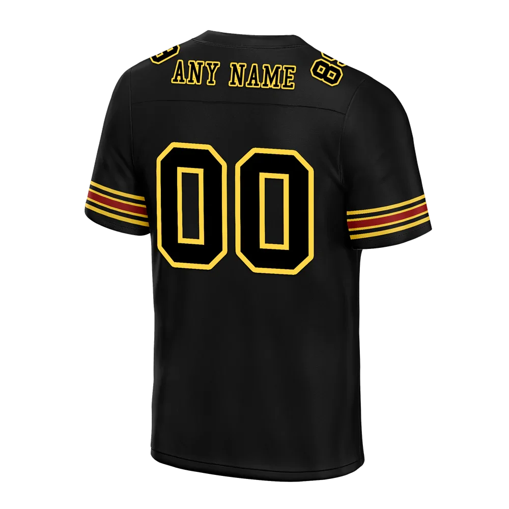 Custom Black Skull Fashion Black Personalized Authentic Football Jersey FBJ02-bc0fba8 - Coolcustomize