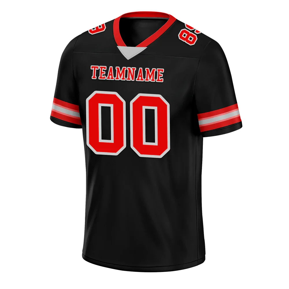 Custom Black Skull Fashion Red Personalized Authentic Football Jersey FBJ02-bc0fbbc - Coolcustomize
