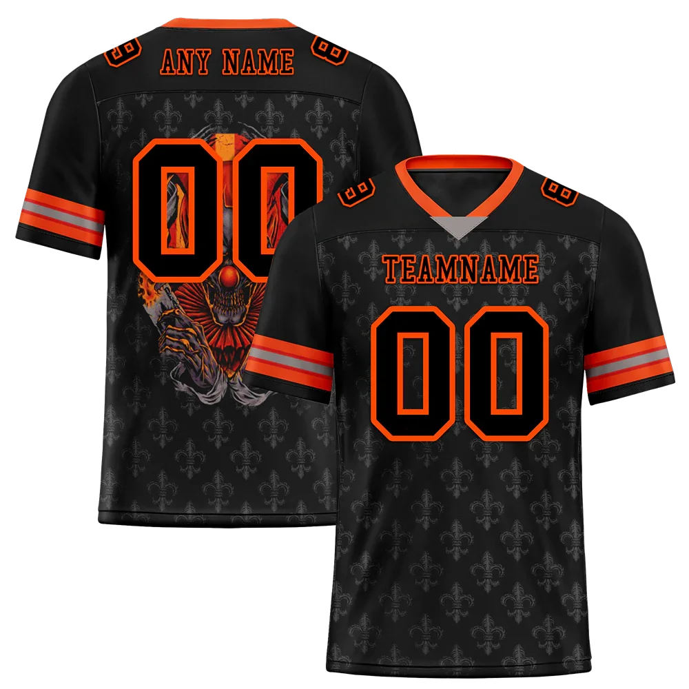 Custom Black Grey Skull Fashion Black Personalized Authentic Football Jersey FBJ02-bc0fbbd - Coolcustomize