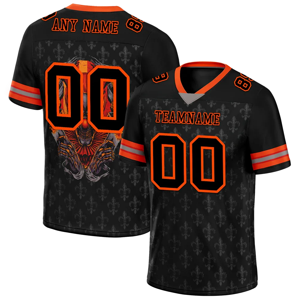 Custom Black Grey Skull Fashion Black Personalized Authentic Football Jersey FBJ02-bc0fbbd - Coolcustomize
