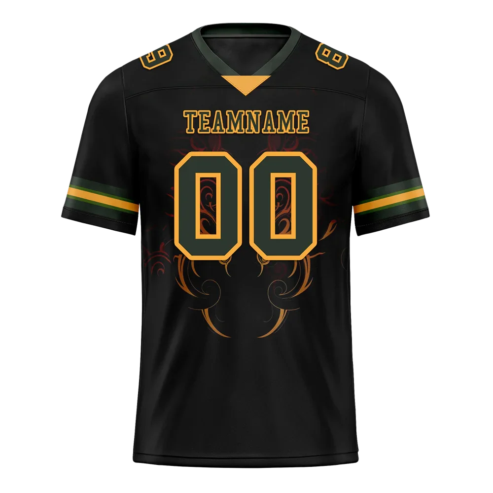 Custom Black Skull Fashion Green Personalized Authentic Football Jersey FBJ02-bc0fbbe - Coolcustomize