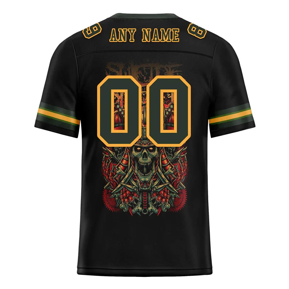 Custom Black Skull Fashion Green Personalized Authentic Football Jersey FBJ02-bc0fbbe - Coolcustomize