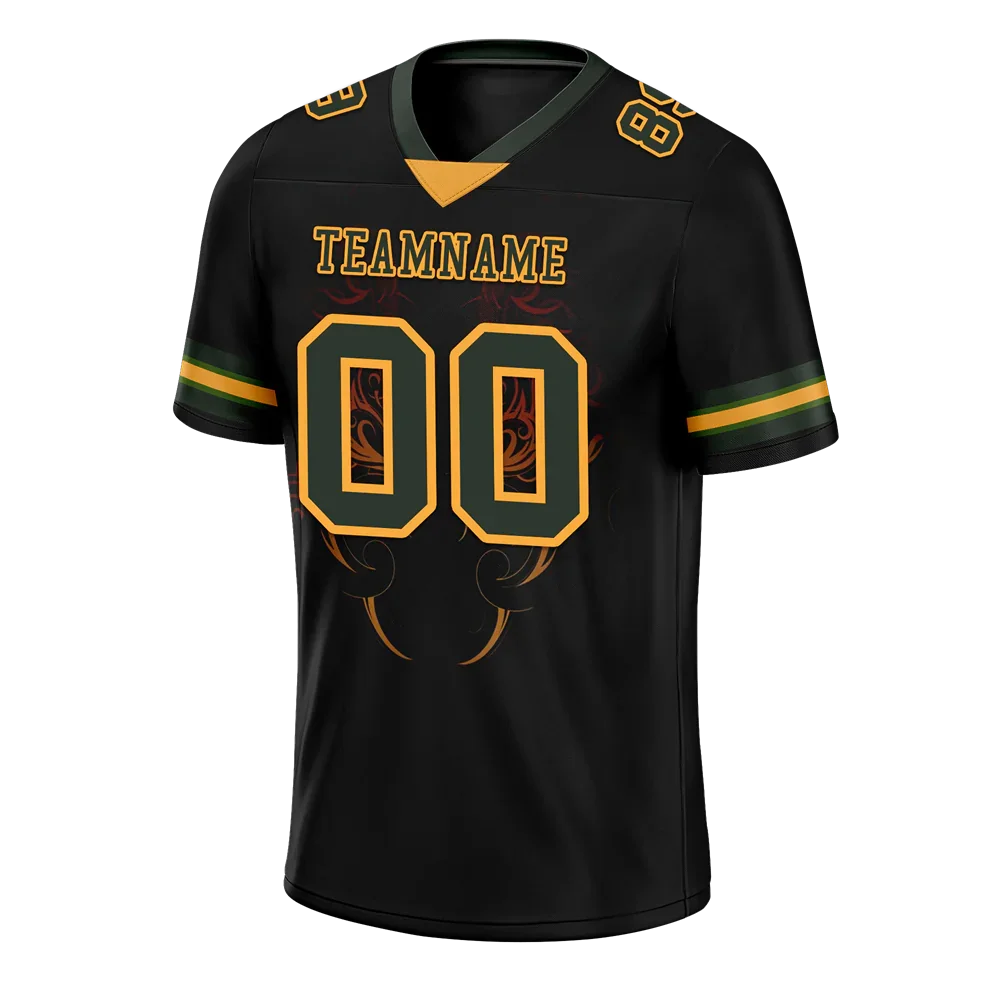 Custom Black Skull Fashion Green Personalized Authentic Football Jersey FBJ02-bc0fbbe - Coolcustomize