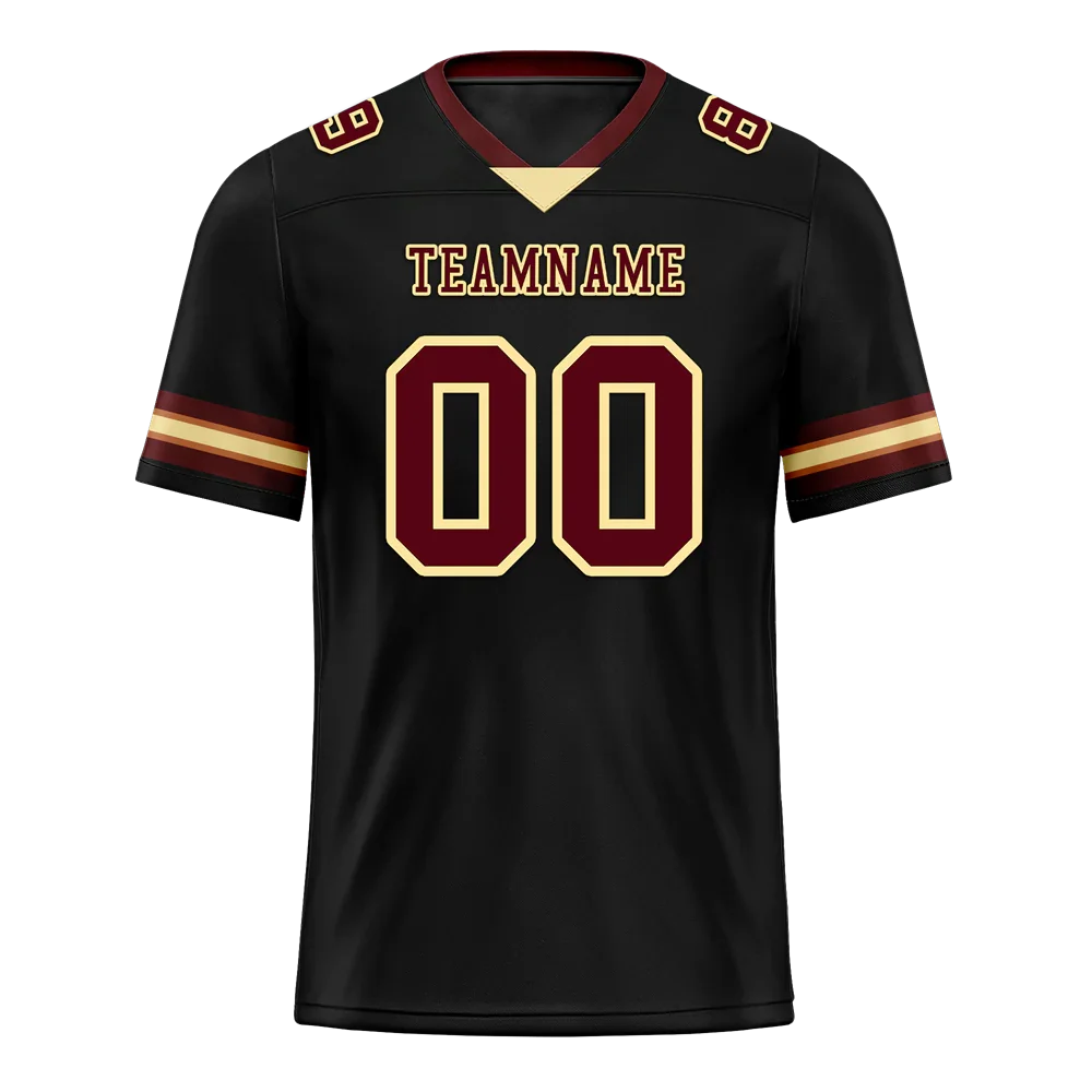 Custom Black Skull Fashion Brown Personalized Authentic Football Jersey FBJ02-bc0fbbf - Coolcustomize
