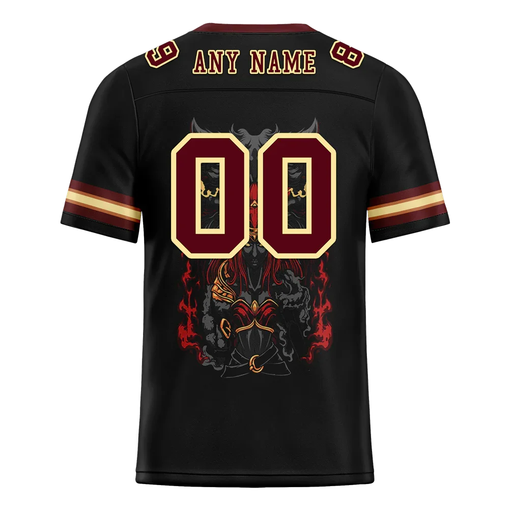 Custom Black Skull Fashion Brown Personalized Authentic Football Jersey FBJ02-bc0fbbf - Coolcustomize