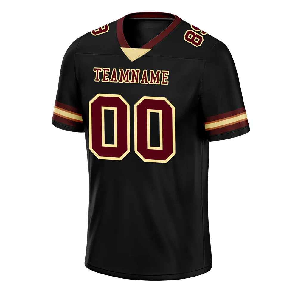 Custom Black Skull Fashion Brown Personalized Authentic Football Jersey FBJ02-bc0fbbf - Coolcustomize