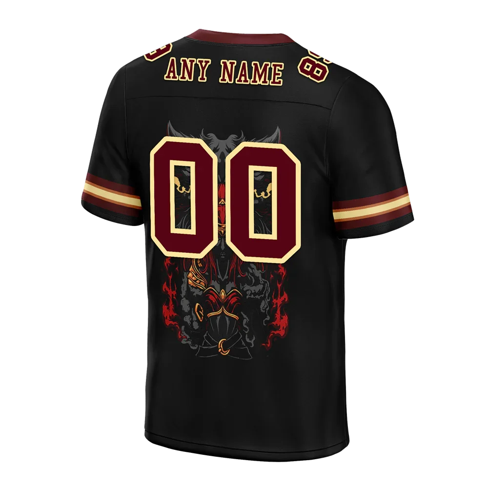 Custom Black Skull Fashion Brown Personalized Authentic Football Jersey FBJ02-bc0fbbf - Coolcustomize