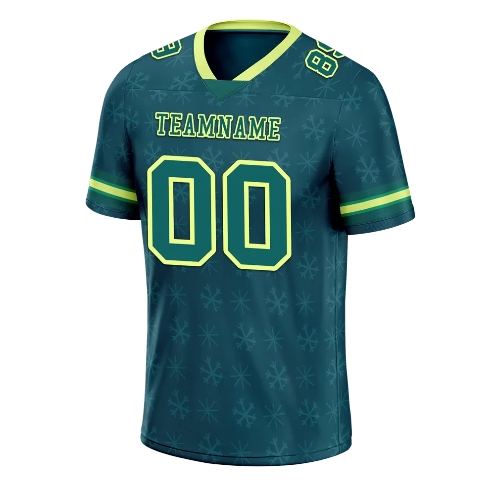 Custom Green Skull Fashion Aqua Personalized Authentic Football Jersey FBJ02-bc0fbb7 - Coolcustomize