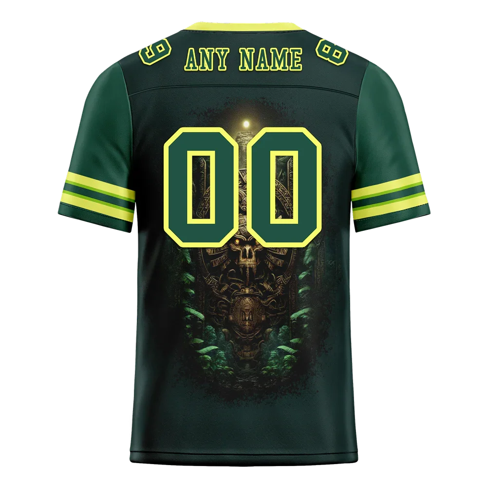Custom Green Skull Fashion Green Personalized Authentic Football Jersey FBJ02-bc0fbb9 - Coolcustomize